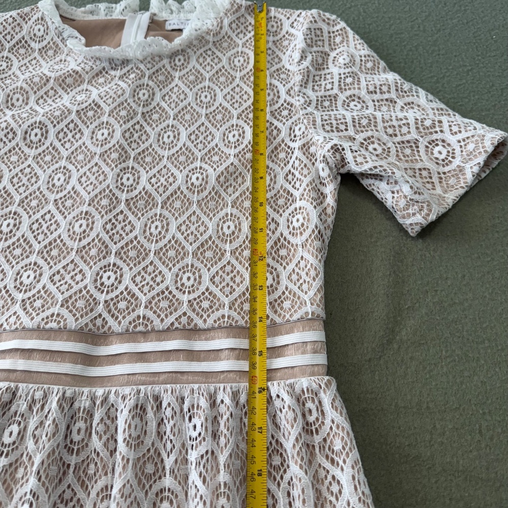 Baltic Born Windsor Lace Tiered Midi Dress‎ Ivory Size M - Picture 8 of 11
